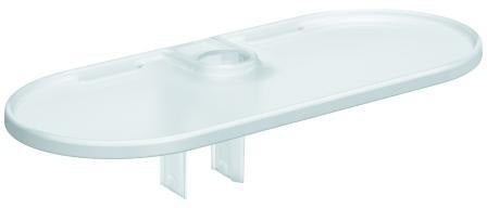 GROHE EasyReach Duschablage Tempesta aus Acryl transparent – für Ø 22 mm Brausestangen