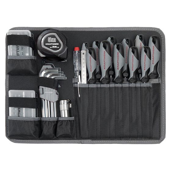 KRAFTWERK Werkzeugkoffer B100 ABS – 170-tlg. Allround-Set 1/4" + 1/2", im robusten Hartschalenkoffer - KW-202.100.100
