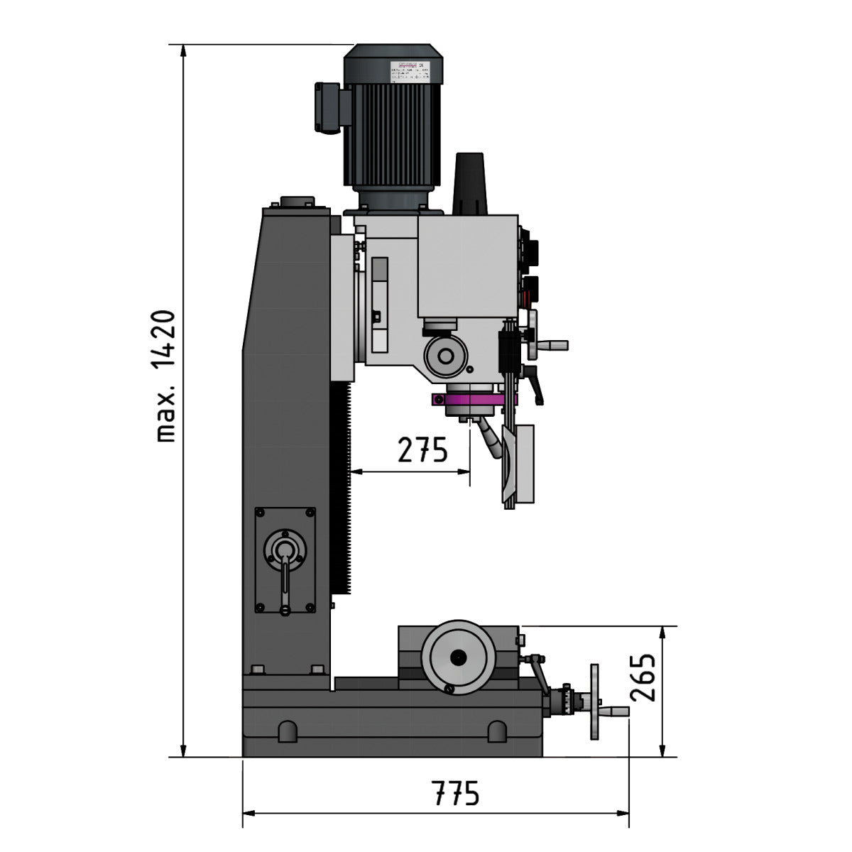 Optimum OPTImill Bohr-Fräsmaschine MB 4D - Art. 3338448
