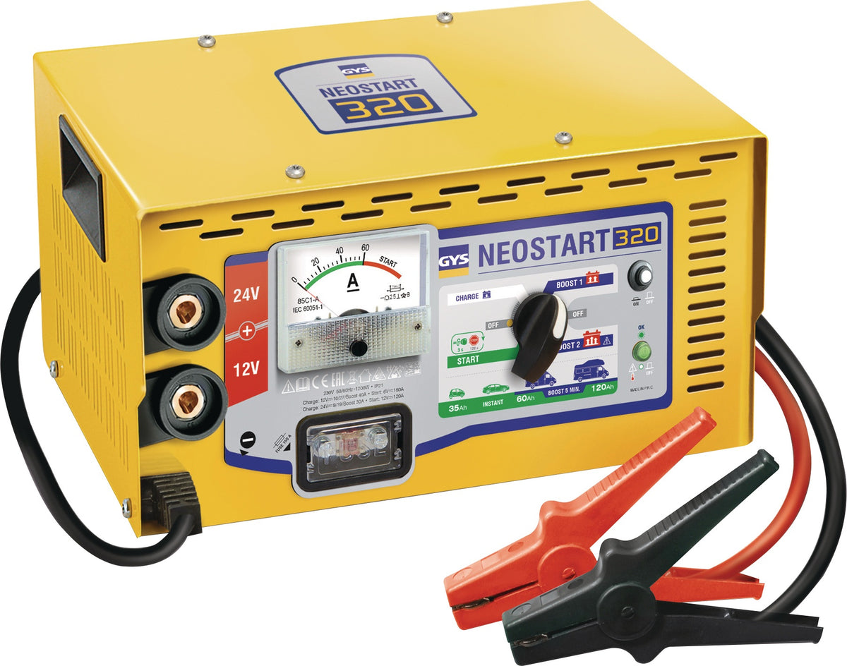 GYS NEOSTART 320 Batterieladegerät 12-24V 120A mit Überlastungs- und Verpolungsschutz