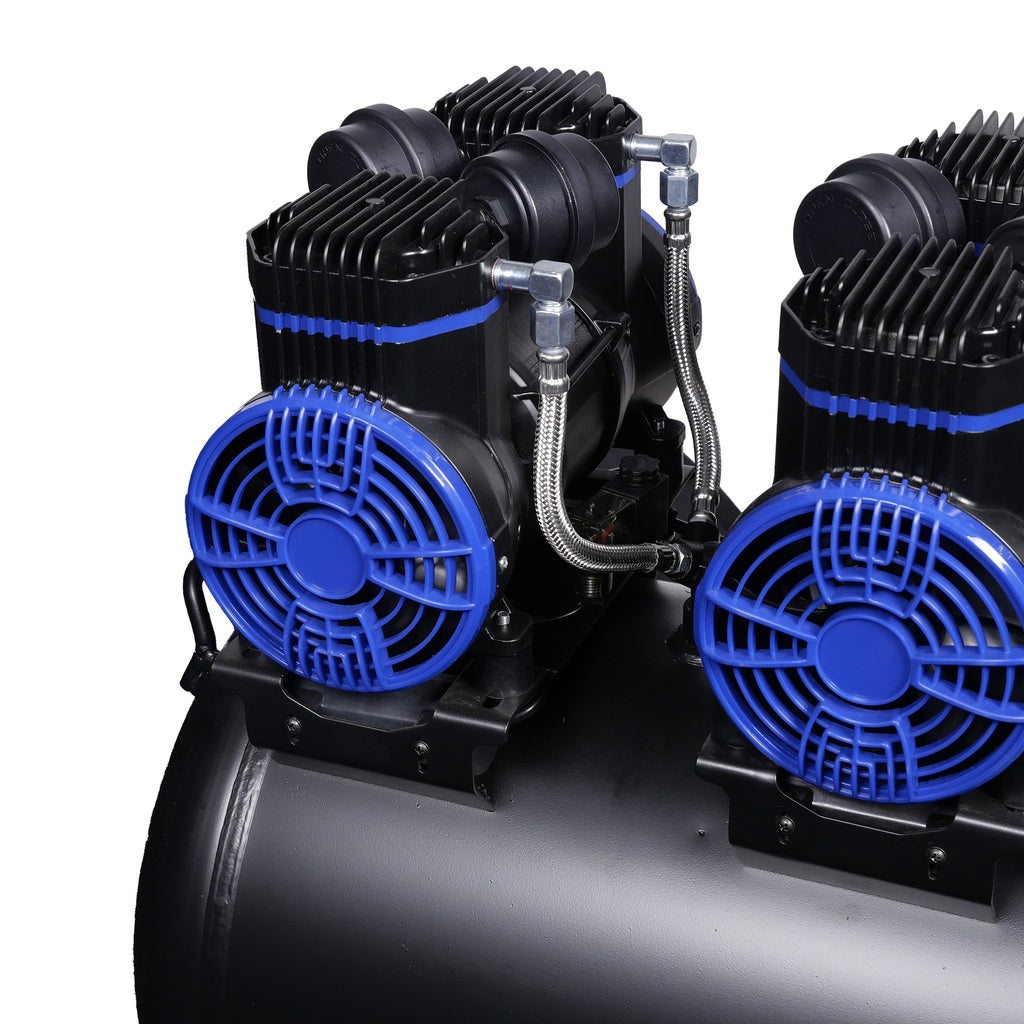 AirPro 150L L/min Ölfreier Flüsterkompressor, Silent Kompressor - 3x1 PS 100tankvolumen 230V – CP21P3T100