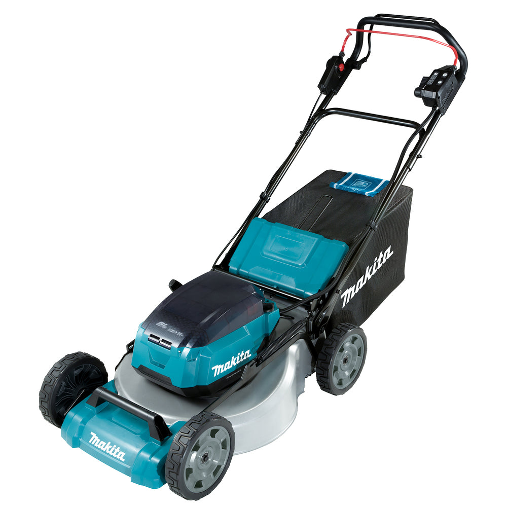 Makita Akku-Rasenmäher 2x18 V mit Stahldeck für große Rasenflächen - DLM536PT2