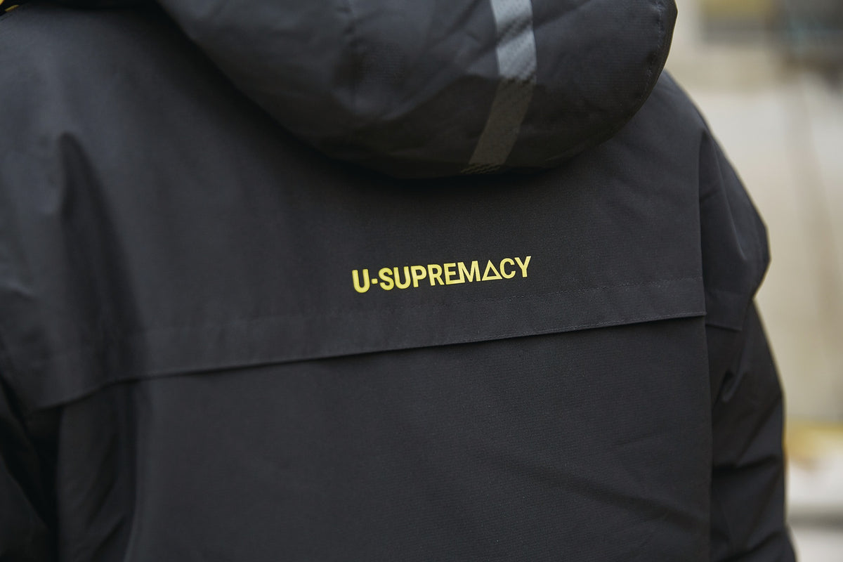 U.POWER Graphen-Jacke U-SUPREMACY WINK – Leichte, wasserabweisende Winterjacke mit Thermoregulation, Schwarz/Carbon, XXL