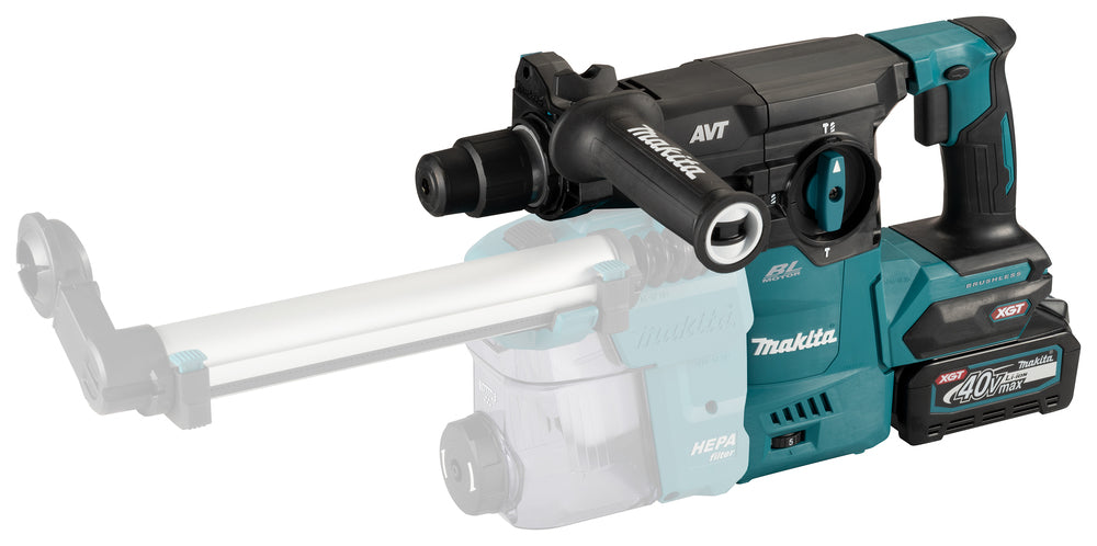 Makita Akku-Kombihammer SDS-PLUS – 40V max., 3,9 J Schlagstärke, optional DX10 Staubabsaugung - HR008GM202