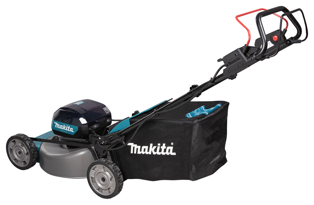 Makita Akku-Rasenmäher mit Stahl-Mähdeck und Dual-Akku-System - LM002GT204