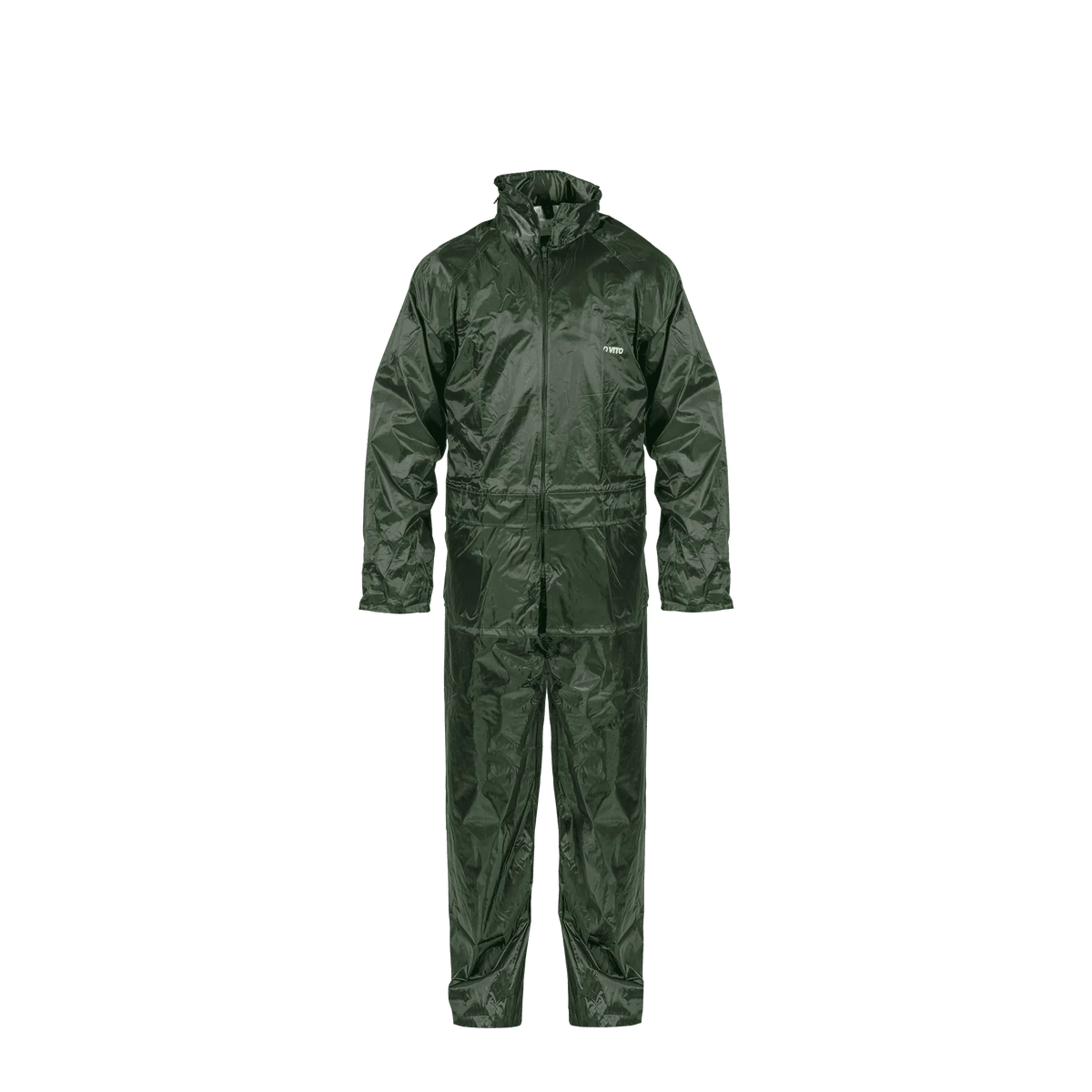 VITO Nylon Regenanzug, Wetterschutz Regen-Set, Regenanzug mit Kaputze - Größen M bis XXL - VIFN