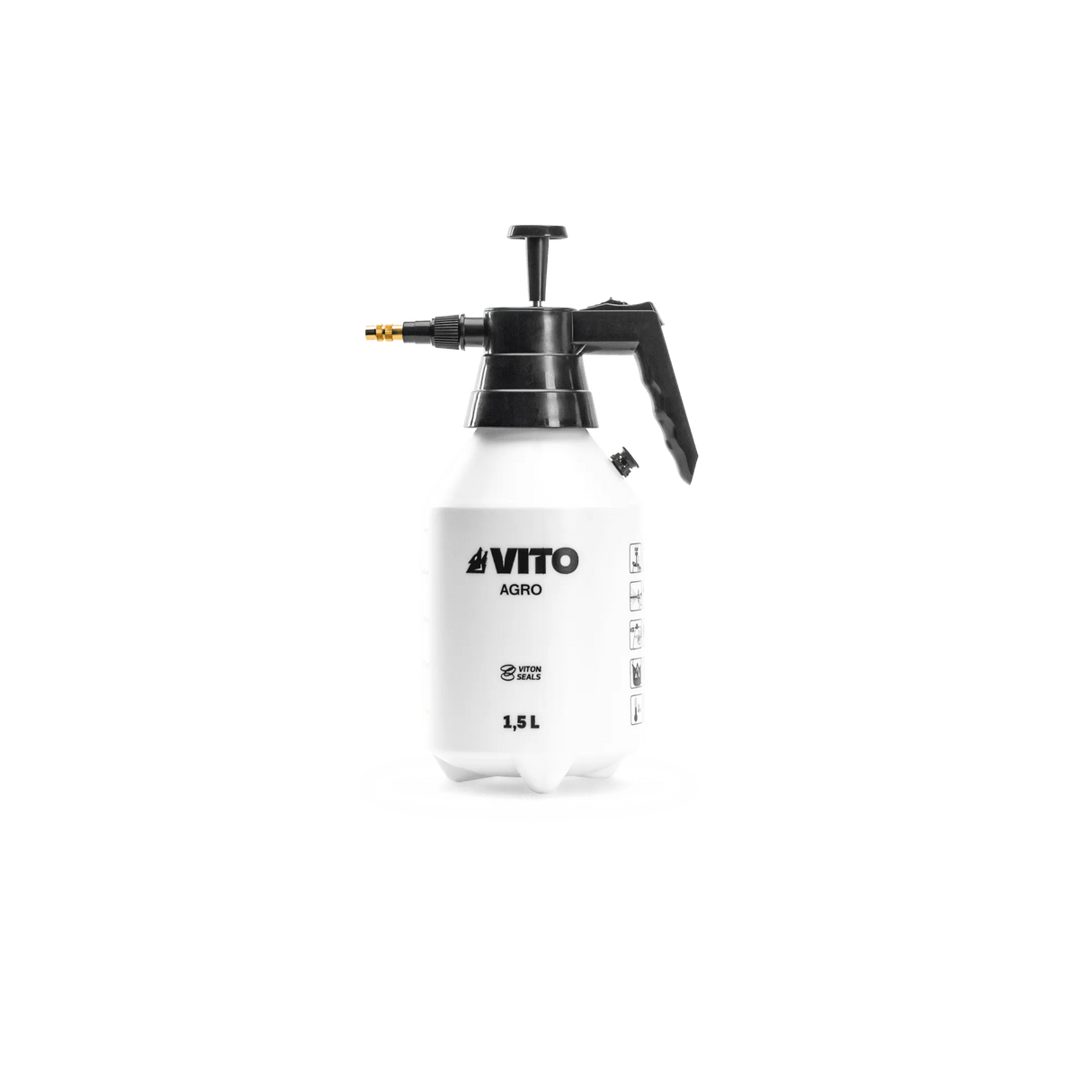 VITO Profi Drucksprüher mit VITON Dichtungen für Chemikalien, 1,5 Liter Fassungsvermögen - VIPUPRO15