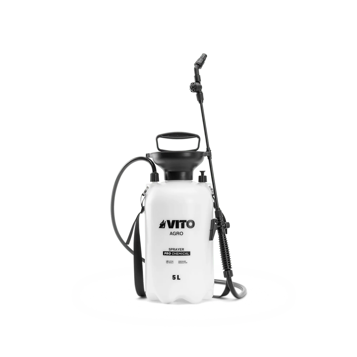 VITO Profi Drucksprüher mit VITON Dichtungen für Chemikalien, 5 Litern Fassungsvermögen - VIPUPRO5