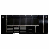 BUNKER Deep - 61cm tiefe Werkstatteinrichtung Set mit Arbeitsplatte aus Edelstahl, 25tlg - 561302