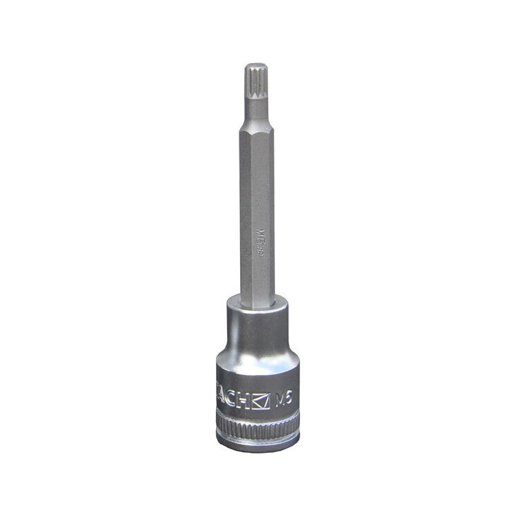 Deltach 1/2"-Stecknuss, Steckschlüssel M6 Vielzahn/Spline, 100mm 127106