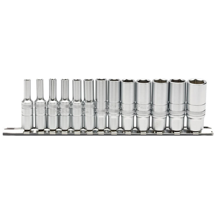 Draper Tools 1/4" Stecknuss Leiste lang, 13 Stück D16490