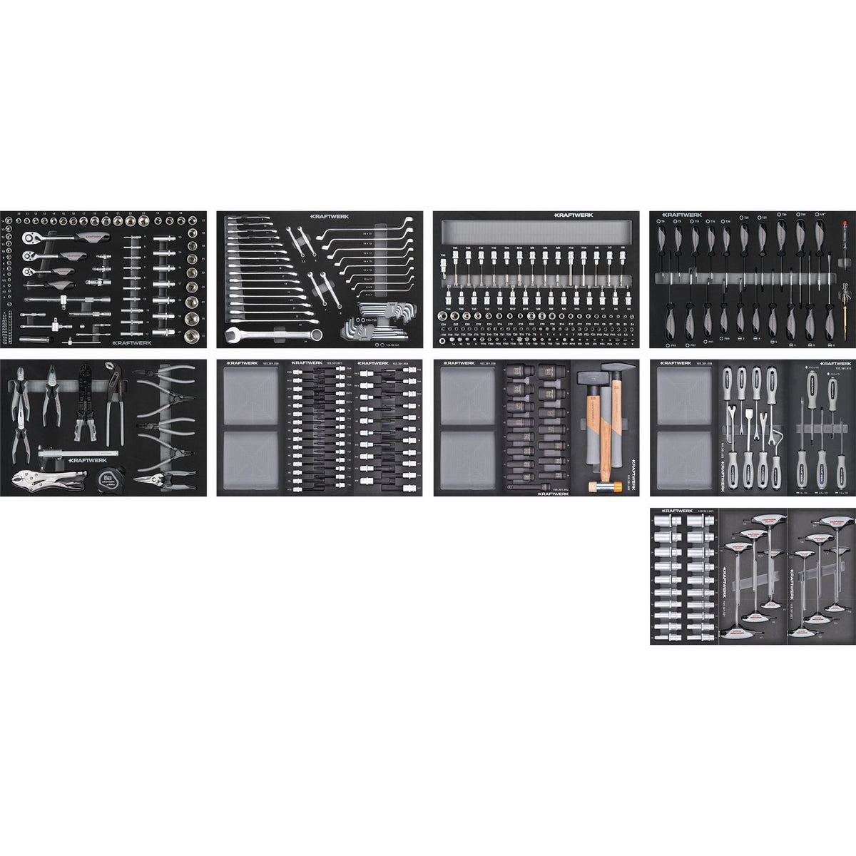 KRAFTWERK BASIC LINE Werkstattwagen XXL BT1800, 377-tlg. – Made in Germany mit 7 Jahren Garantie - KW-101.401.001