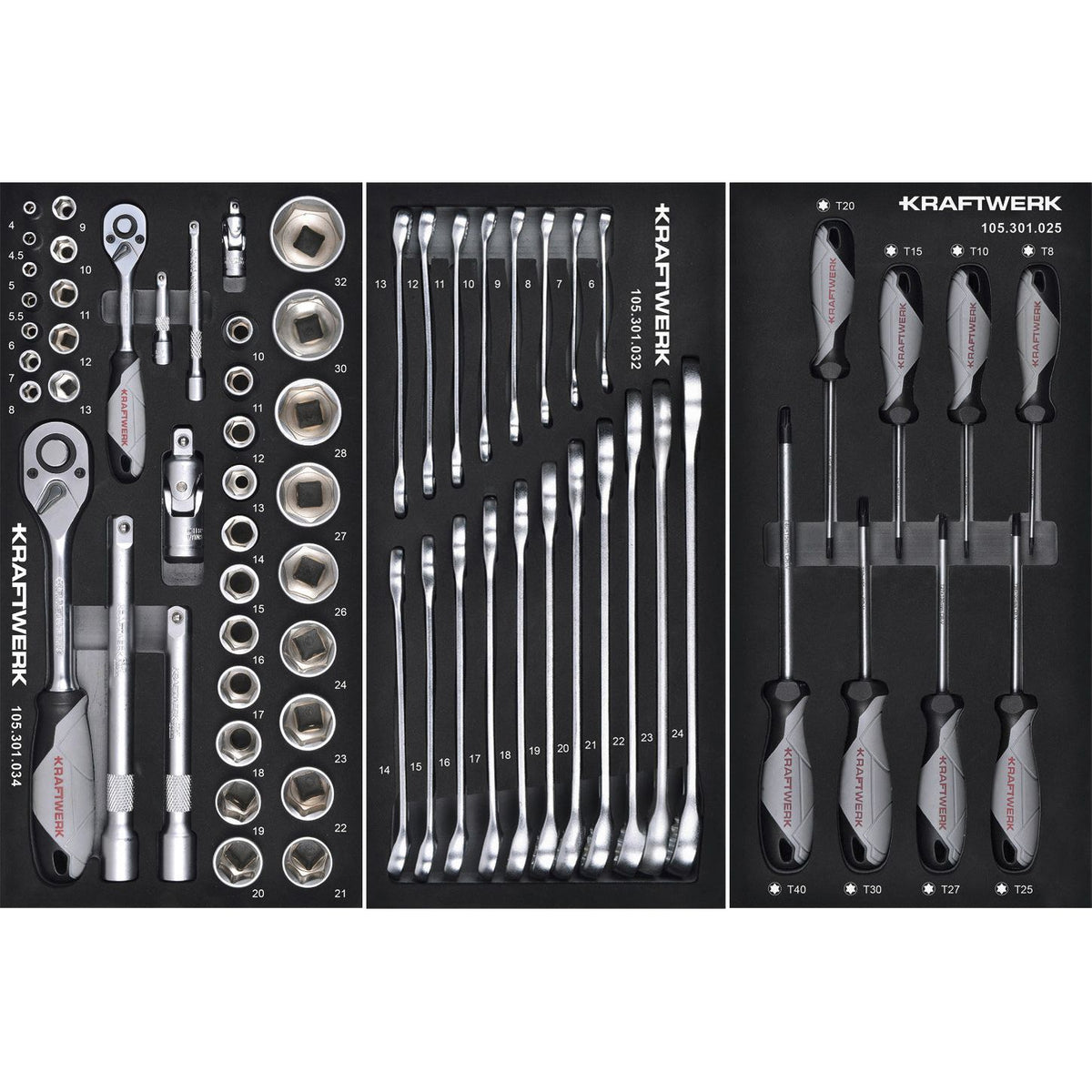 KRAFTWERK BT700 Werkstattwagen BASIC, 5 Schubladen, 173-tlg. – Made in Germany mit 7 Jahren Garantie - KW-102.115.101