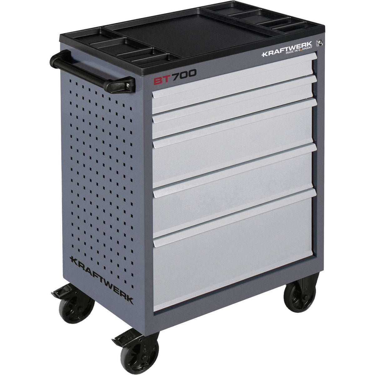 KRAFTWERK BT700 Werkstattwagen BASIC, 5 Schubladen, 173-tlg. – Made in Germany mit 7 Jahren Garantie - KW-102.115.101
