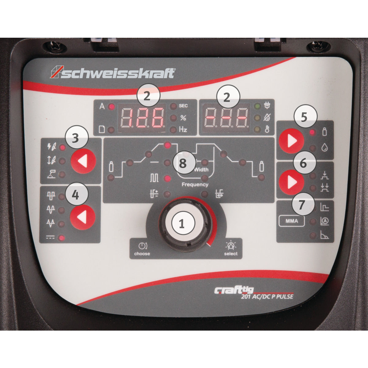 Schweisskraft CRAFT-TIG Tragbarer WIG AC/DC Inverter 201 AC/DC P PULSE Set - Art. 1074202SET