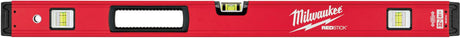 Wasserwaage REDSTICK Premium 120 cm MILWAUKEE – SHARPSITE Libelle, BACKBONE Metallblock
