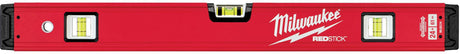Wasserwaage REDSTICK Premium 120 cm MILWAUKEE – SHARPSITE Libelle, BACKBONE Metallblock