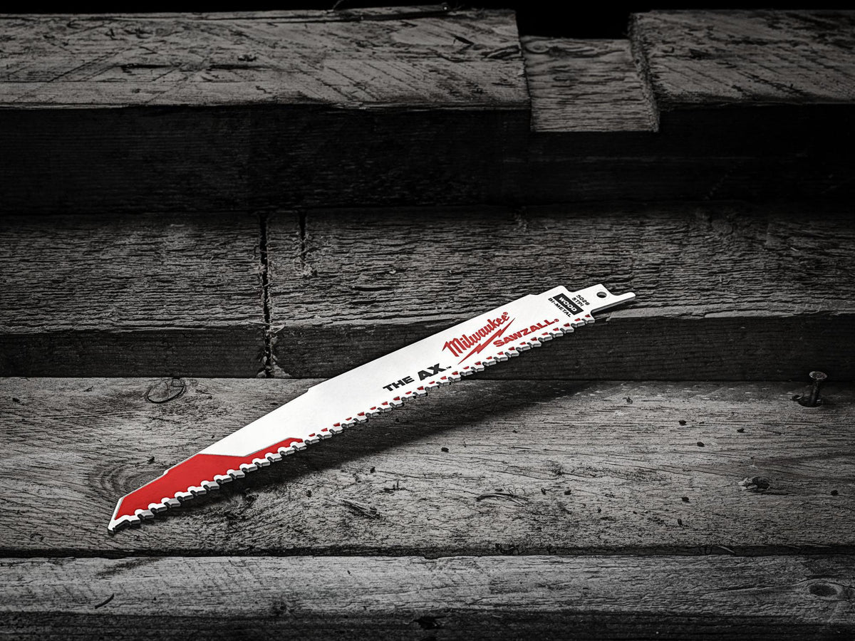 MILWAUKEE Säbelsägeblatt 230 mm Bi-Metall 5 mm Zahnteilung – 5 Stück für Demontageschnitte in Holz mit Nägeln