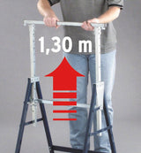 Arbeitsbock höhenverstellbar bis 1310 mm von BRENNENSTUHL – Stahlrohr