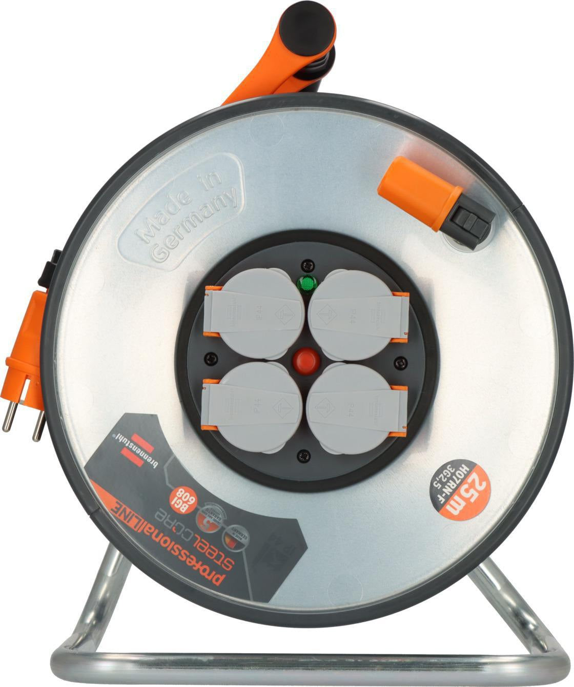 Brennenstuhl professionalLINE SteelCore Kabeltrommel 40m Gummi 4 Steckdosen IP44