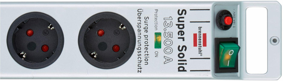 Brennenstuhl Steckdosenleiste Super Solid 16 A 250 V, 5 Steckdosen, 2,5 m H05VV-F 3x1,5 mm²