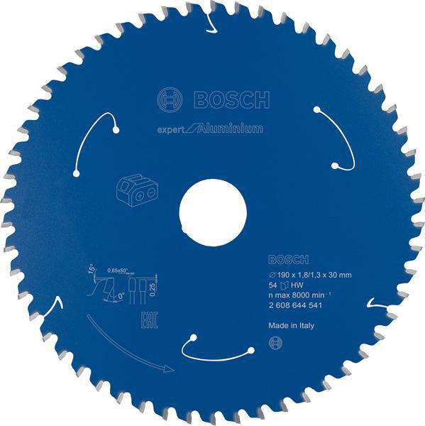 BOSCH Kreissägeblatt Expert for Aluminium 165 mm Z54 HLTCG – für Akku-Kreissägen