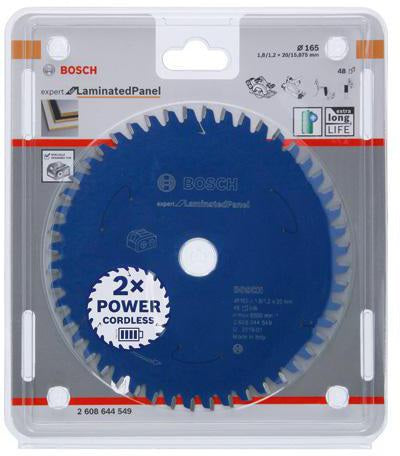 BOSCH Kreissägeblatt Expert for Laminate 165 mm Z48 WZ für Akkusägen