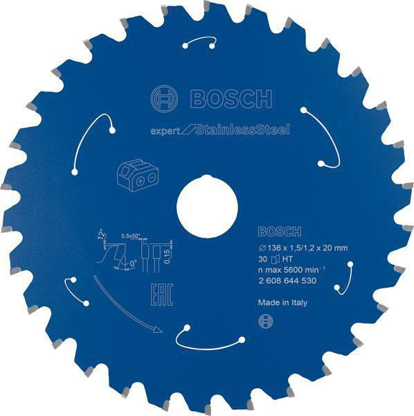 Bosch EXPERT Stainless Steel Kreissägeblatt 136 mm, 30 Zähne, für Edelstahl