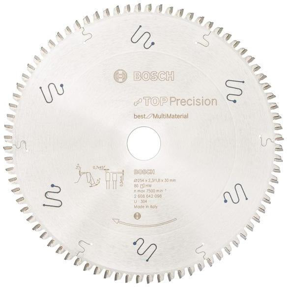 BOSCH Kreissägeblatt Top Precision Best for Multi Material 165 mm Z48 HLTCG für Tauch- und Handkreissägen