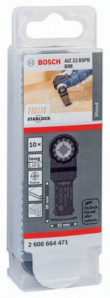 BOSCH Tauchsägeblatt AIZ 32 BSPB, 32 mm, BIM, Starlock, für Hartholz und laminierte Paneele