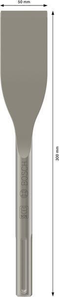 BOSCH SDS-max Fliesenmeißel 300 mm x 50 mm – Flache Ausführung mit angewinkelter Schneide