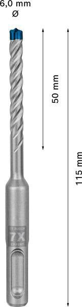 BOSCH Hammerbohrer Expert SDS-7X Ø18 mm, Arbeitslänge 200 mm, SDS-plus
