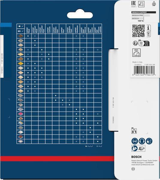 BOSCH Kreissägeblatt EXPERT for Alu.AD 160 mm Z.52 HLTCG für saubere Aluminium-Schnitte