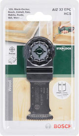 BOSCH Tauchsägeblatt AIZ 32 EPC, 32 mm, HCS, Starlock, für präzise Holz-Tauchschnitte