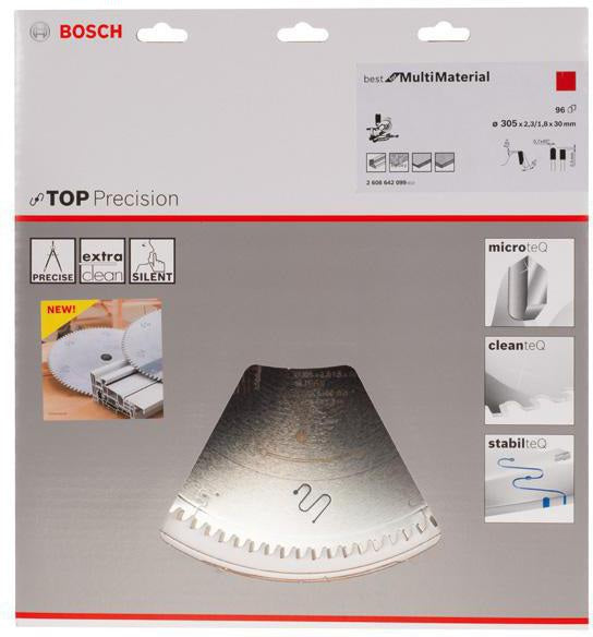 BOSCH Kreissägeblatt Top Precision Best for Multi Material 165 mm Z48 HLTCG für Tauch- und Handkreissägen