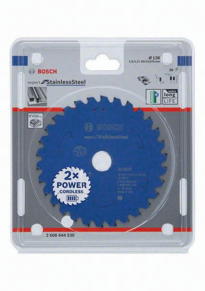 Bosch EXPERT Stainless Steel Kreissägeblatt 136 mm, 30 Zähne, für Edelstahl