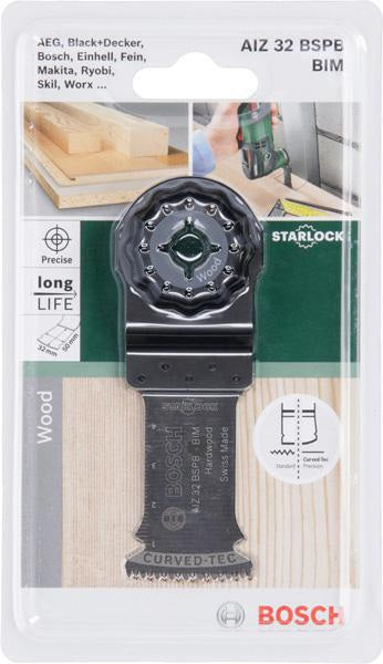 BOSCH Tauchsägeblatt AIZ 32 BSPB, 32 mm, BIM, Starlock, für Hartholz und laminierte Paneele