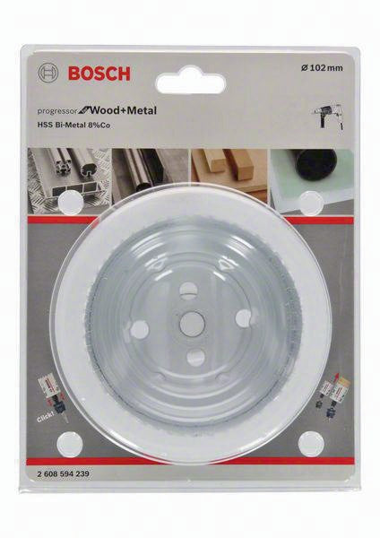 Bosch Lochsäge HSS-Co8 102 mm BIM Progressor for Wood and Metal Power Change Plus