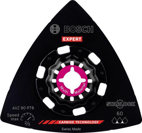 BOSCH EXPERT Sanding Plate AVZ 90 RT6 Starlock – Schleifplatte für Ecken und Kanten, Körnung 60