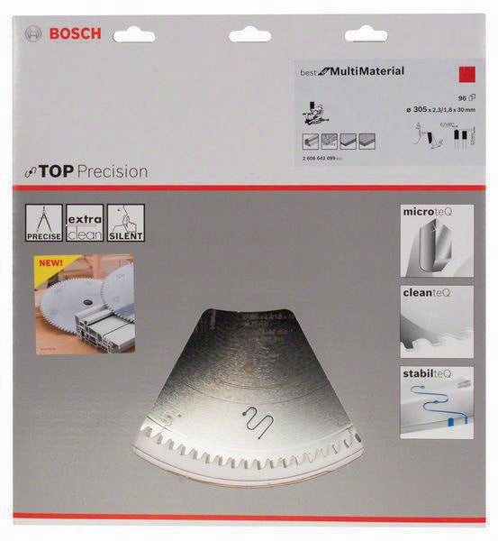 BOSCH Kreissägeblatt Top Precision Best for Multi Material 165 mm Z48 HLTCG für Tauch- und Handkreissägen