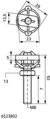 Walraven Hammerfix RapidRail M10x40 mit Klemmfeder – Schnelle Montage an RapidRail Schienen