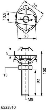 Walraven Hammerfix RapidRail M10x40 mit Klemmfeder – Schnelle Montage an RapidRail Schienen