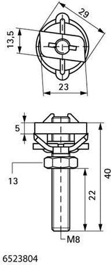 Walraven Hammerfix RapidRail M10x40 mit Klemmfeder – Schnelle Montage an RapidRail Schienen
