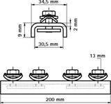 Walraven Schienenverbinder RapidRail ev 200x35x25 – Stahl, verzinkt, für C-Profil