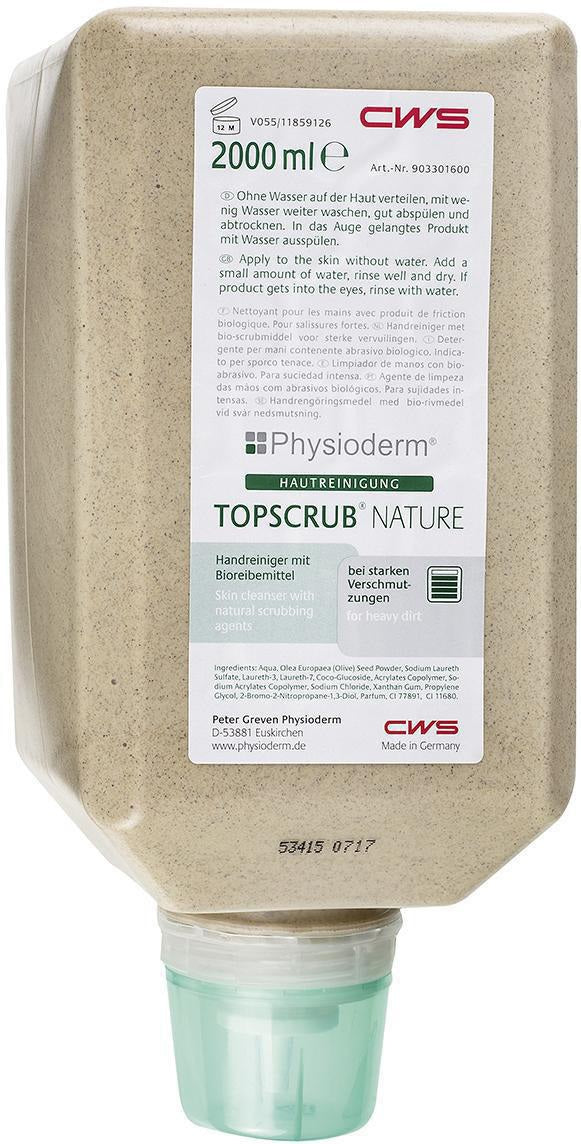 CWS Top Scrub Hautreinigungsmittel 1000 ml bräunlich – Seifencreme mit Pumpe, 6er-Pack