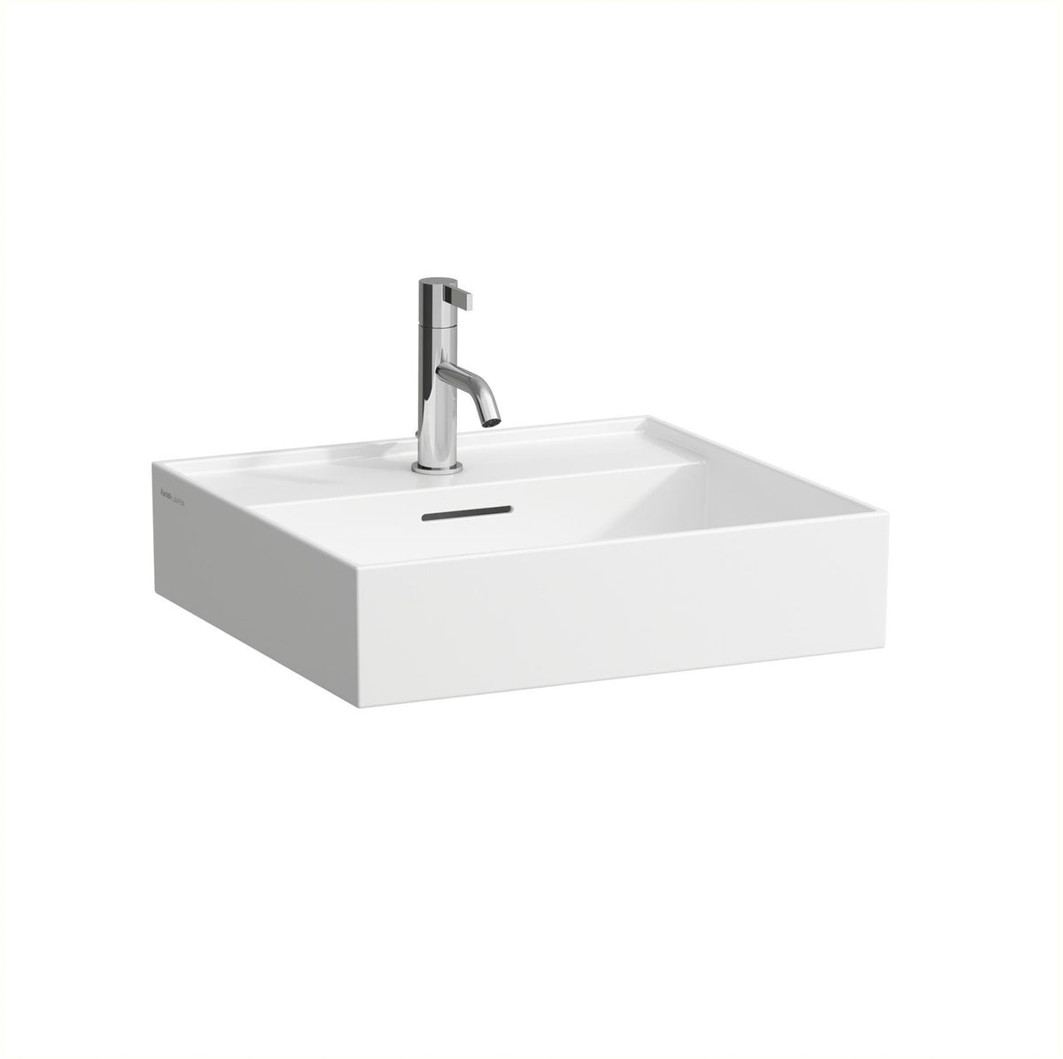 LAUFEN Waschtisch KARTELL 500x460 mm Unterbau mit Überlauf, 1 Hahnloch, weiß – Designer-Keramik