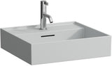 LAUFEN Waschtisch KARTELL 500x460 mm Unterbau mit Überlauf, 1 Hahnloch, weiß – Designer-Keramik