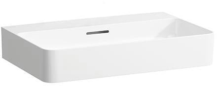 LAUFEN Aufsatzwaschtisch VAL 650x420 mm mit Überlauf und 1 Hahnloch in Weiß