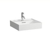 LAUFEN Waschtisch KARTELL 500x460 mm Unterbau mit Überlauf, 1 Hahnloch, weiß – Designer-Keramik