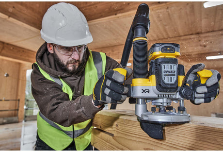 DEWALT Akku-Oberfräse DCW620H2-QW 18V – Bürstenloser Motor, 11000-23000 min-¹, 8/12 mm Spannzange